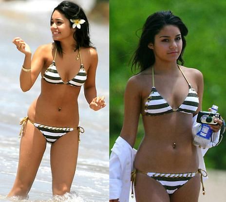 grizzly bear: Vanessa Hudgens bikini